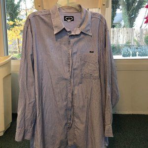 blue strips men shirt 100% cotton  XL